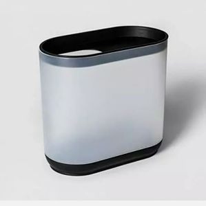 Room Essentials Slim WasteCan White with Black Lid